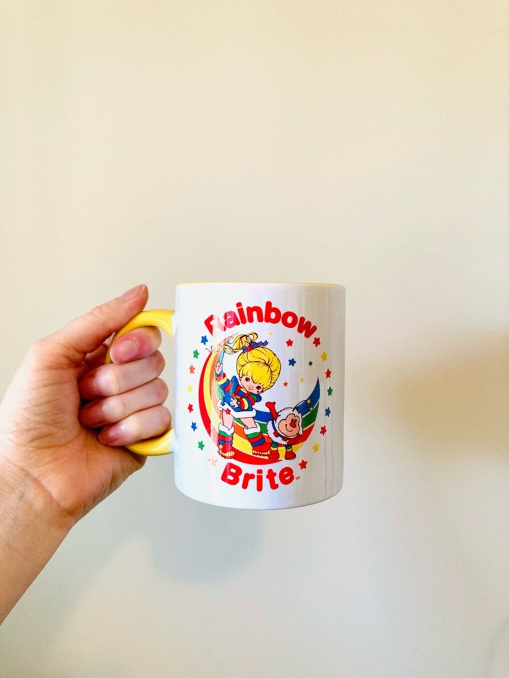 Vintage Rainbow Brite Yellow-Handle Ceramic Mug by Hallmark Cards Inc. - Picture 3 of 7